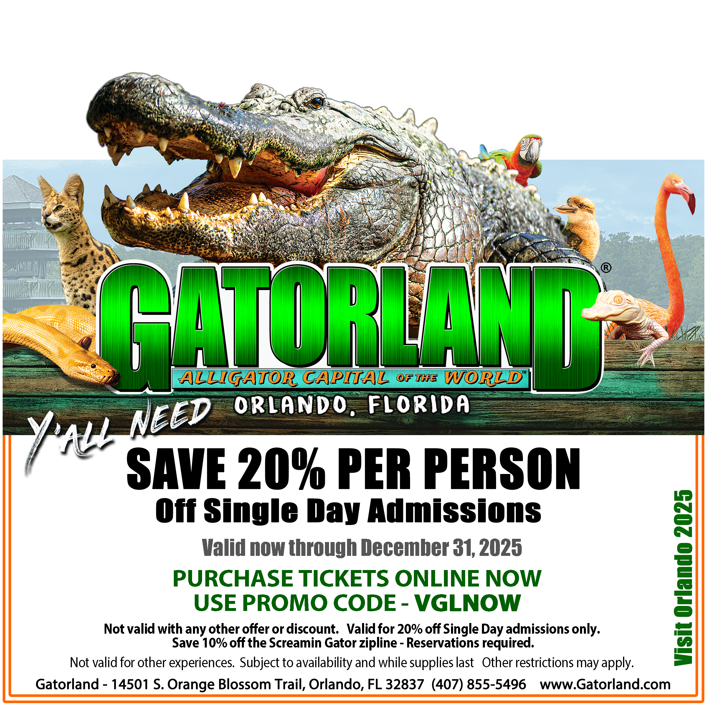 Save 20% off with Visit Orlando